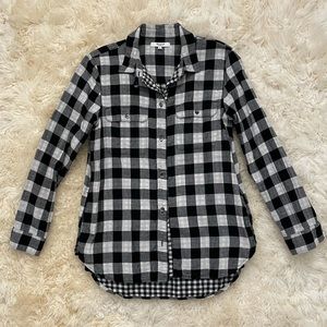 Madewell Black White Buffalo Plaid Shirt